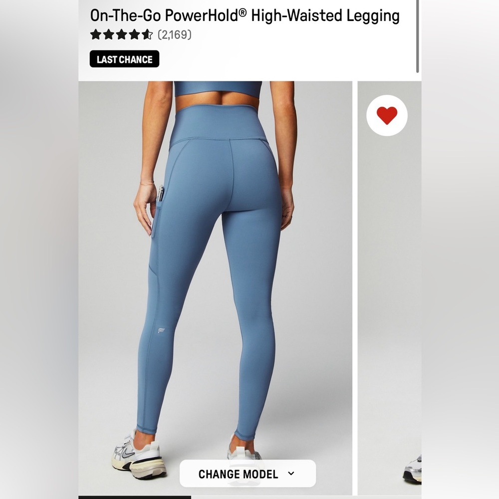 Fabletics Blue High-Waisted Leggings